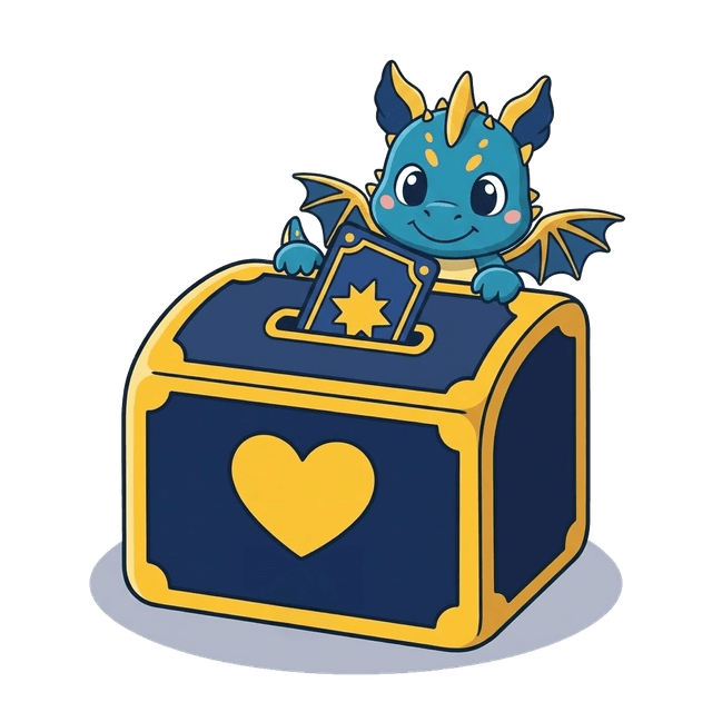 募金箱にカードを入れるドン